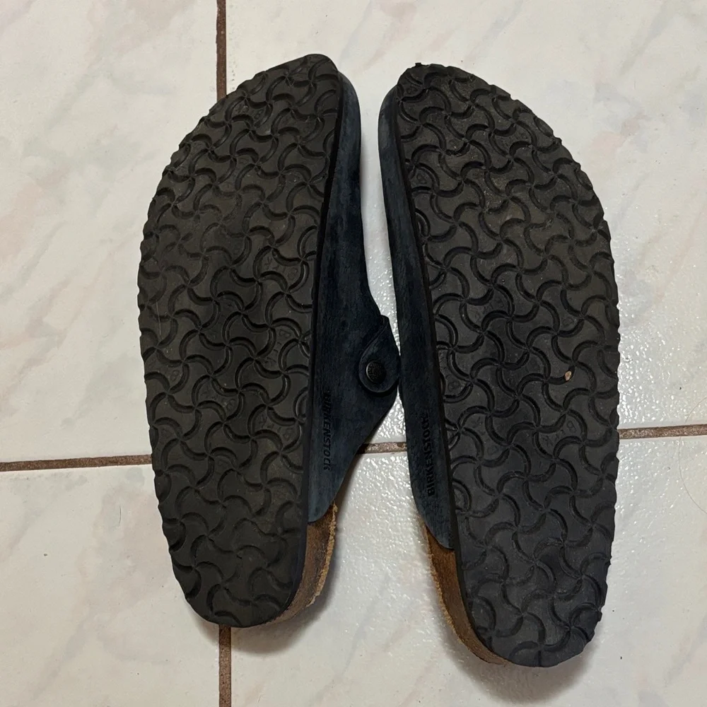 Men's Birkenstock Blue Suede Clogs - Picture 4 of 4